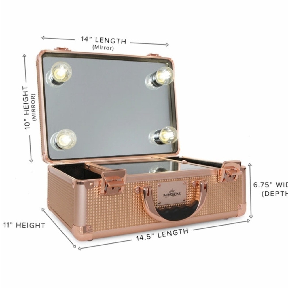 SlayCase® 2.0 Vanity Travel Case in Rose Gold Shimmer